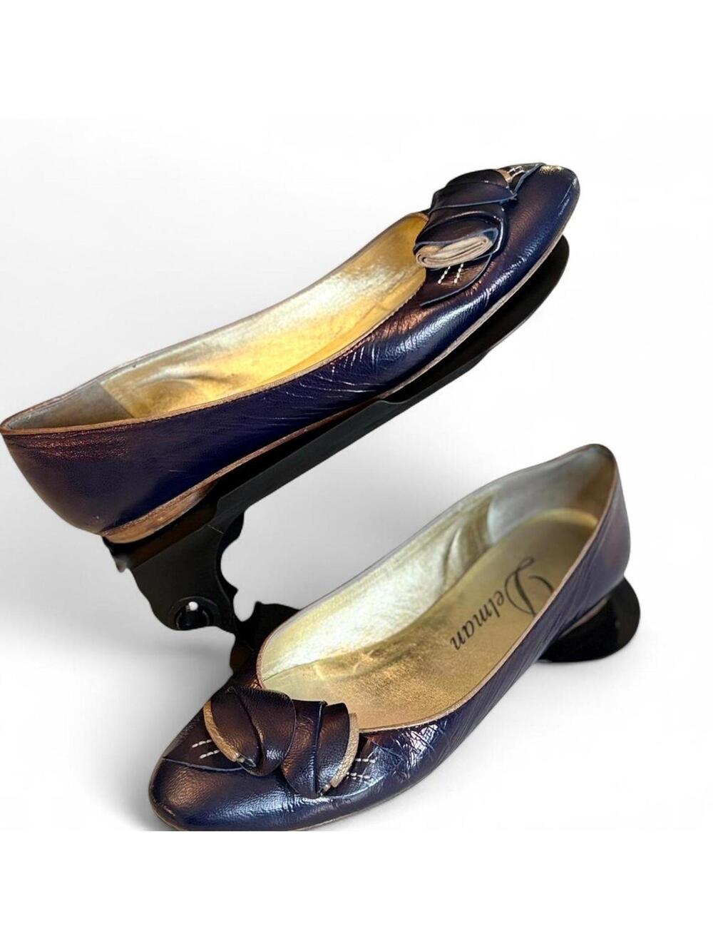 Women's Vintage -Delman- Leather Ballet Flats, Size 8